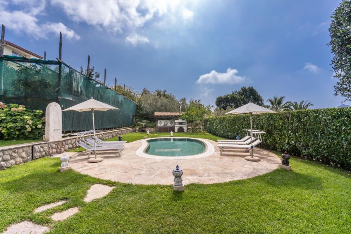 Villa Mimosa Rustic Elegance Views & Pool Massa Lubrense Exterior foto