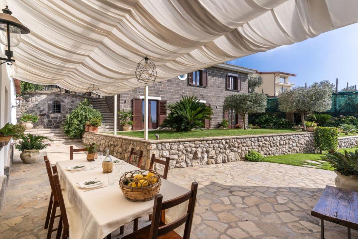 Villa Mimosa Rustic Elegance Views & Pool Massa Lubrense Exterior foto